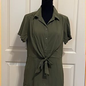 Du Jour tie front waist maxi dress